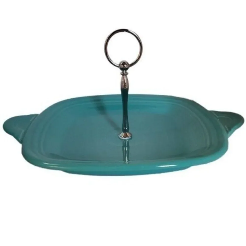 Fiestaware Fiesta Plate Single Tier SERVING Server Dish Platter Turquoise